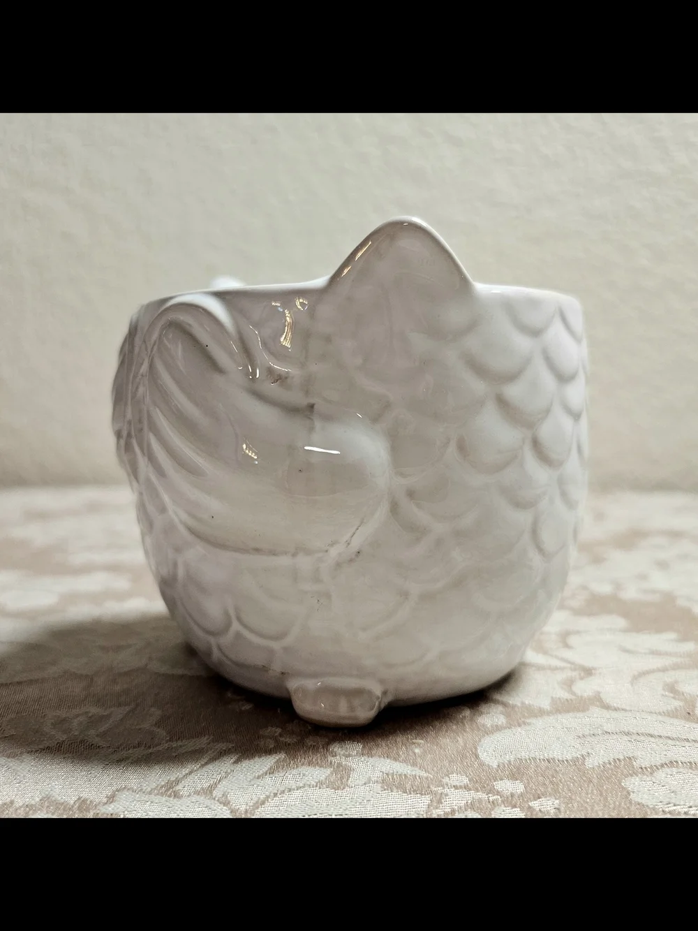 Mini White Ceramic Owl Planter Pot Succulent Pot 